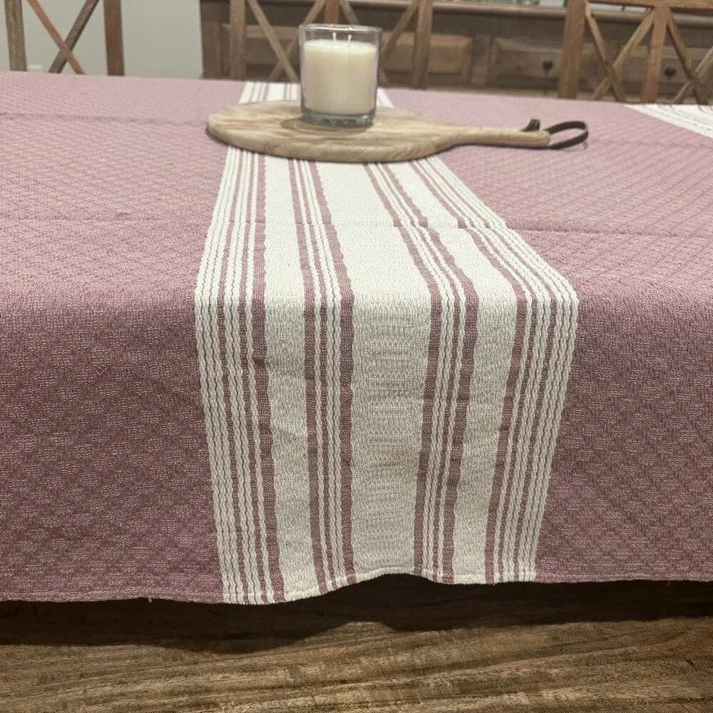 98'' Tablecloth from Oaxaca Mexico made with 100 % Handloom cotton fabric